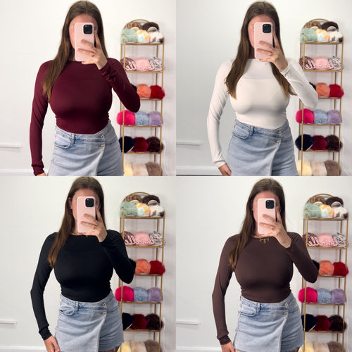 KAYLEY Long Sleeve Slinky T-Shirt