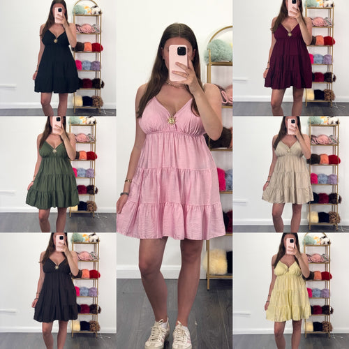 GIGI Sun Brooch Sun Mini Dress