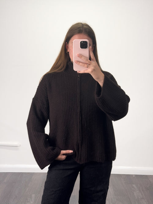 SAM Knitted Zip Up Jumper