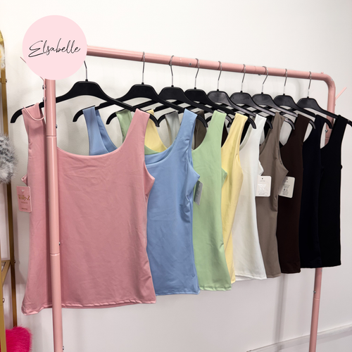 PEONY Thick Strap Slinky Vest Top