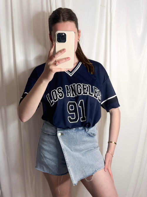 LEAH Los Angeles Women's Jersey Style Football Design T-Shirt *Size 6-20*