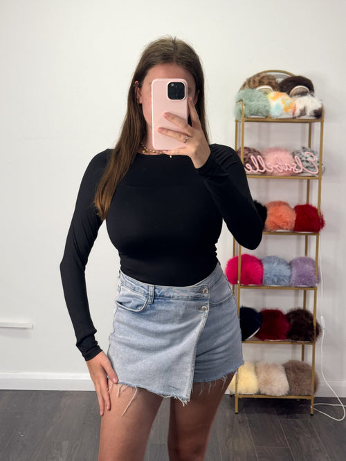 KAYLEY Long Sleeve Slinky T-Shirt