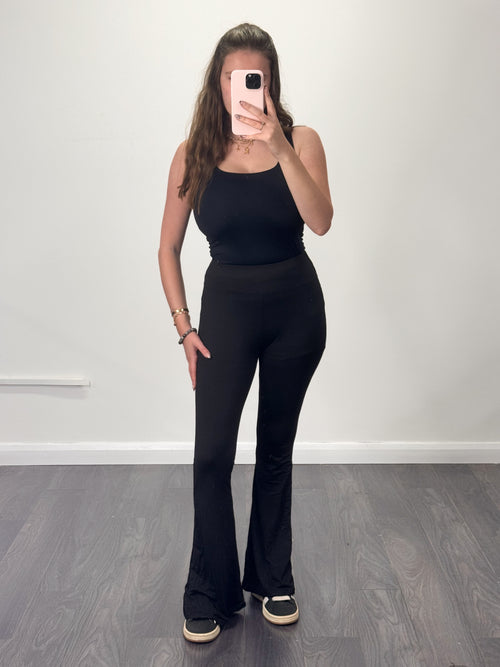 ESSENTIALS Black Super Stretchy Soft Flares