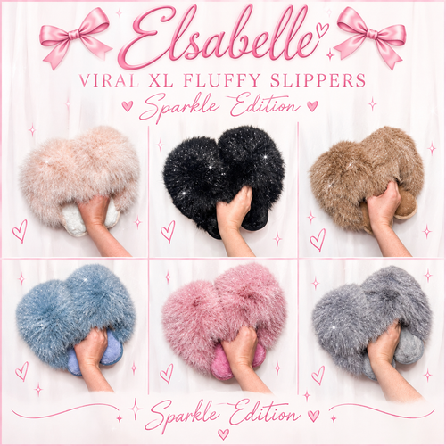 Candy Sparkle XL Fluffy Slippers