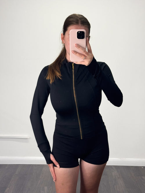 GIA Black Zip Up Gym Jacket