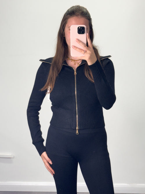THEA Quarter Zip Soft Ribbed Long Sleeve