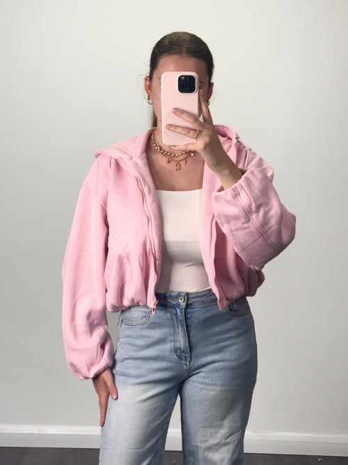 KYLIE Zip Up Bubble Hoodie