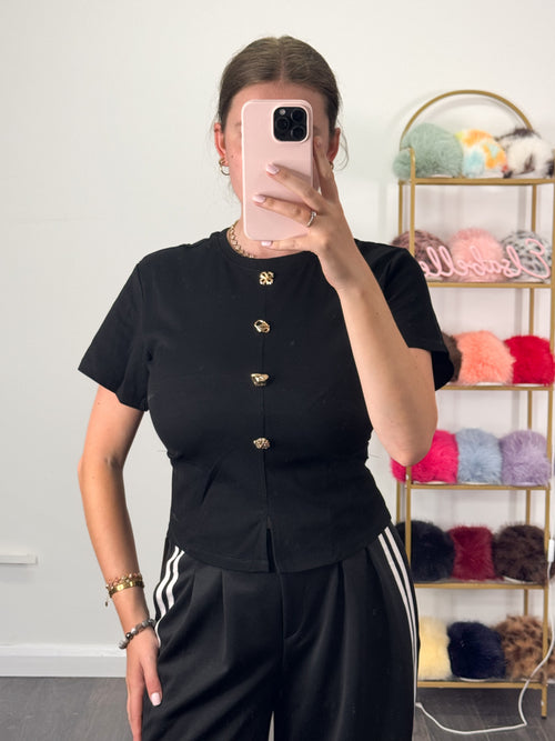 SHONA Button Detail Thick Top