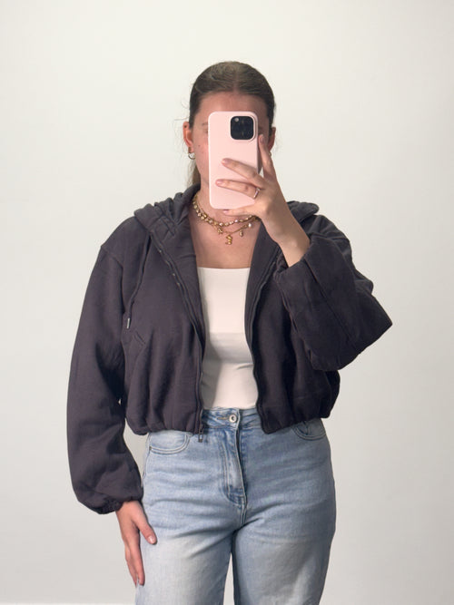 KYLIE Zip Up Bubble Hoodie