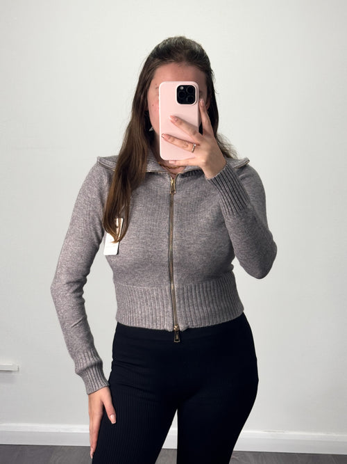 THEA Quarter Zip Soft Ribbed Long Sleeve