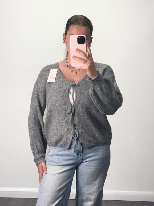 JESS Bow Tie Knitted Cardigan