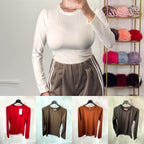 MICHELLE Long Sleeved Slinky Top