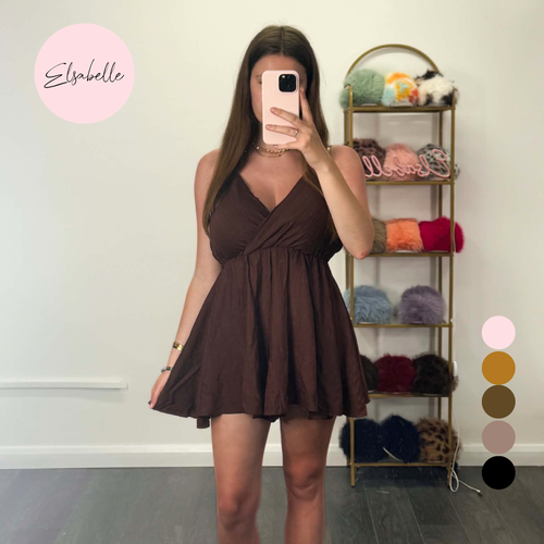 LYNDSEY Wrap Playsuit With Adjustable Straps