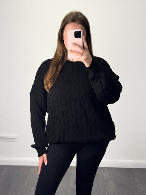 ELSABELLE EXCLUSIVE COTTAGE Size 6-20 Cable Knit Oversized Jumper