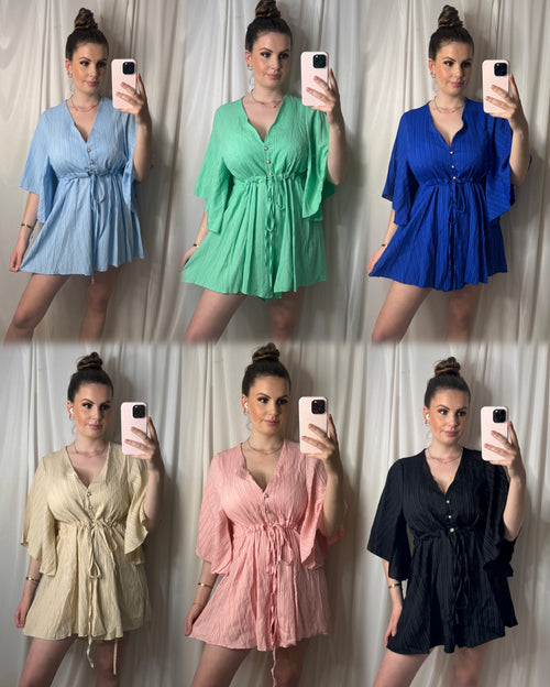 MAGIC OG Pleated Playsuit *Up To Size 22* (SALE)