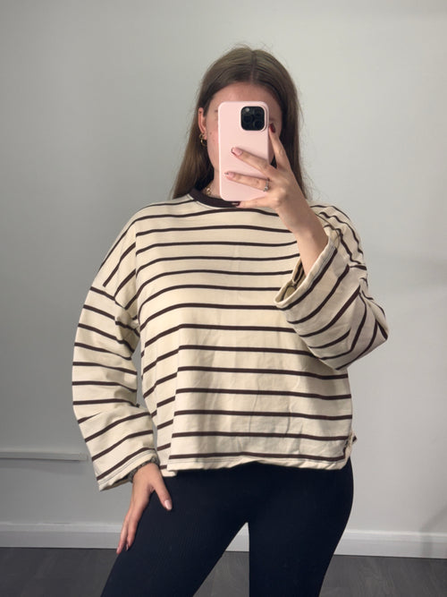 CHERYL Stripe Long Sleeve Top