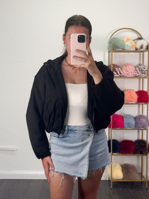 KYLIE Zip Up Bubble Hoodie