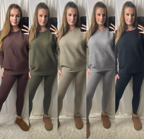SPICE Ribbed Soft Cosy Lounge Set