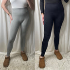 HALLIE Thick Ribbed Leggings