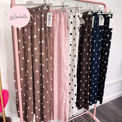 LOTTIE Polka Dot Pleated Trousers
