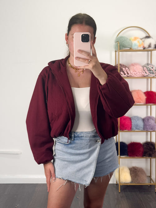 KYLIE Zip Up Bubble Hoodie