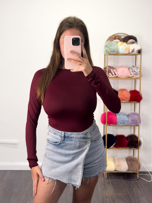 KAYLEY Long Sleeve Slinky T-Shirt