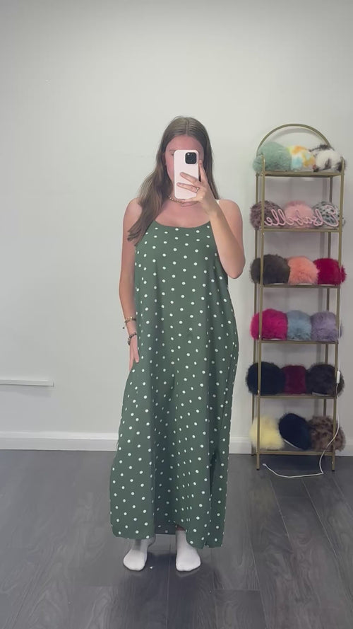 JULY Polka Dot Cross Back Maxi Dress